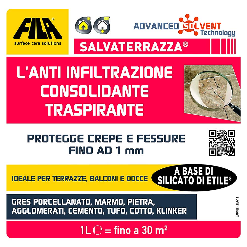 Anti Infiltrazione Consolidante Traspirante Salvaterrazza FILA 1 Lt
